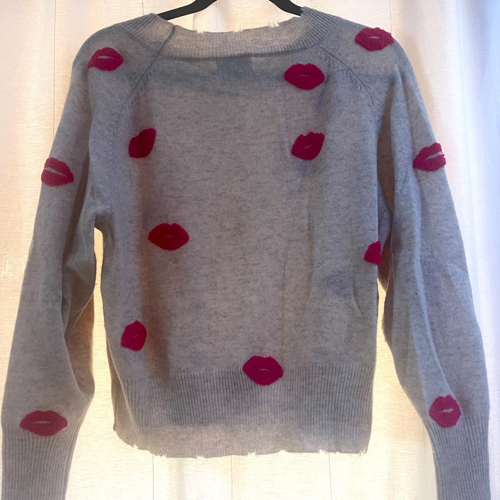 27 miles malibu cashmere distressed lips sweater